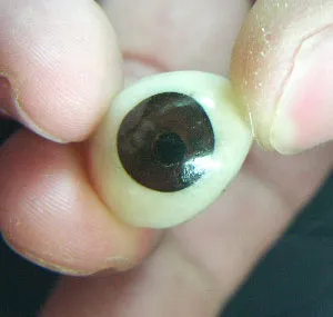 Kuning dengan gambar minimalis dan pupil tidak bulat
